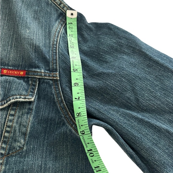 * LUCKY BRAND MENS DUNGAREES DENIM JACKET. BLUE. SIZE Large EUC - Picture 11 of 15